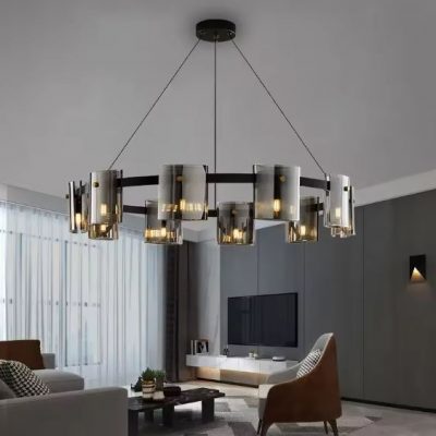 Acrylic Smoky Glass Chandelier