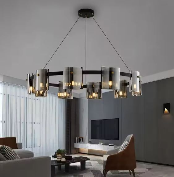 Acrylic Smoky Glass Chandelier