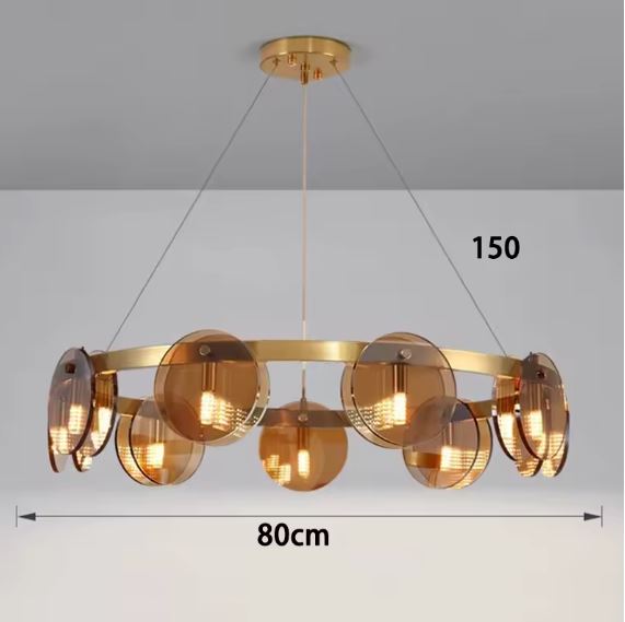 Smoky Elegant Chandelier Light honey gold