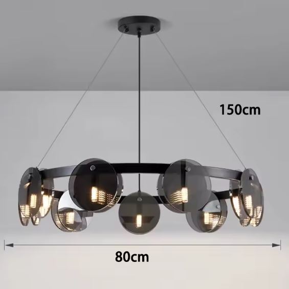 Smoky Elegant Chandelier Light size