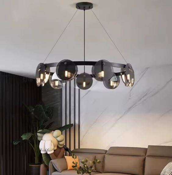 Smoky Elegant Chandelier Light