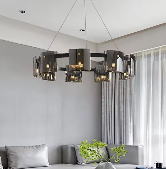 Smoky Glass Chandelier