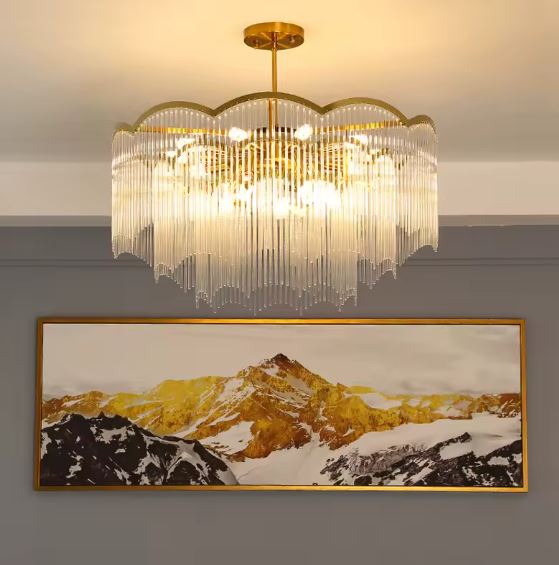 Gold Glass Chandelier Light on Light Trybe Nigeria