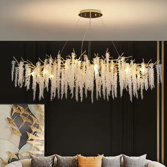 Icicle Crystal Luxury Chandelier wisteria