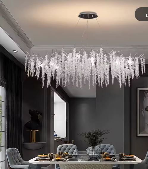 Icicle Crystal Luxury Chandelier white