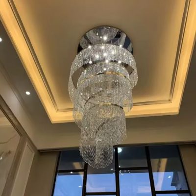 Luxury Spiral Crystal Chandelier as seen