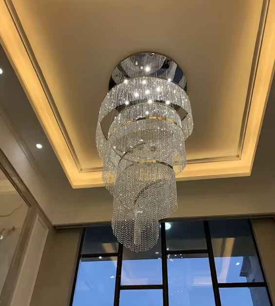 Luxury Spiral Crystal Chandelier as seen