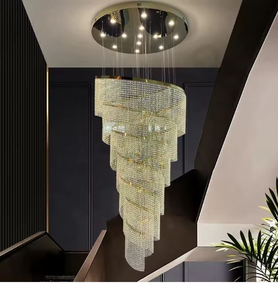 Luxury Spiral Crystal Chandelier