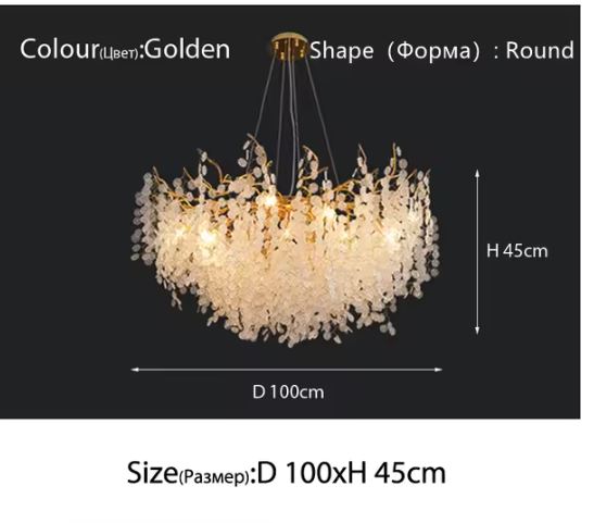 Money Tree Crystal Chandelier 100cm