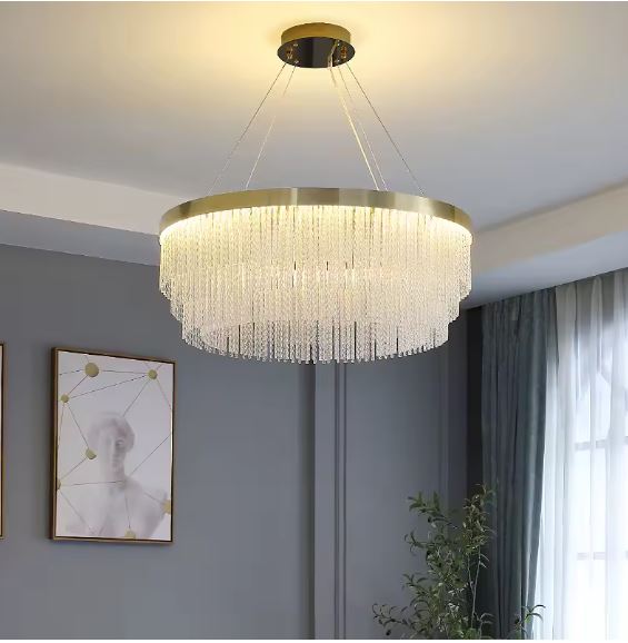 Twisted Crystal Luxury Chandelier Light 80cm