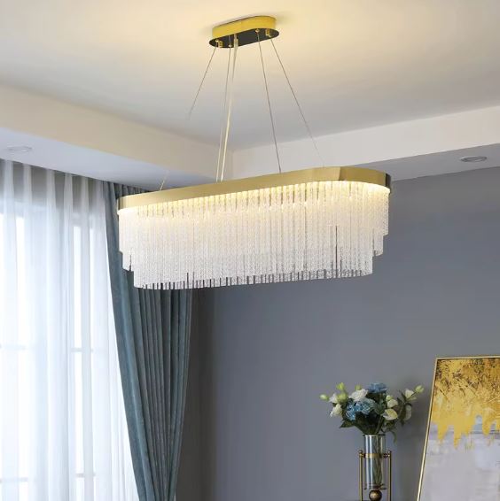 Twisted Crystal Luxury Chandelier Light rectangle